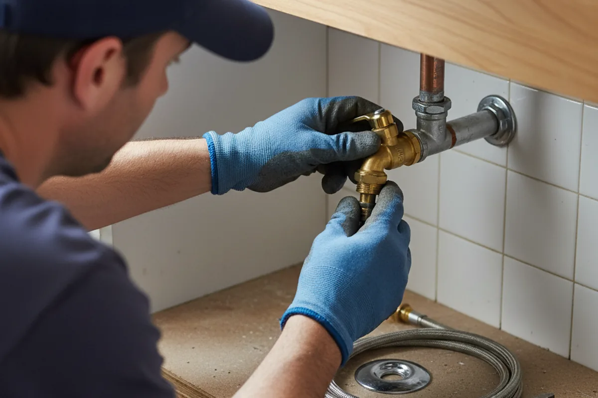 Shutoff valve and fitting work during Emergency Plumbing in Salem